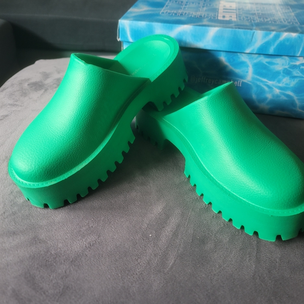 Jeffrey Campbell Green Free People Clogge Sz 10